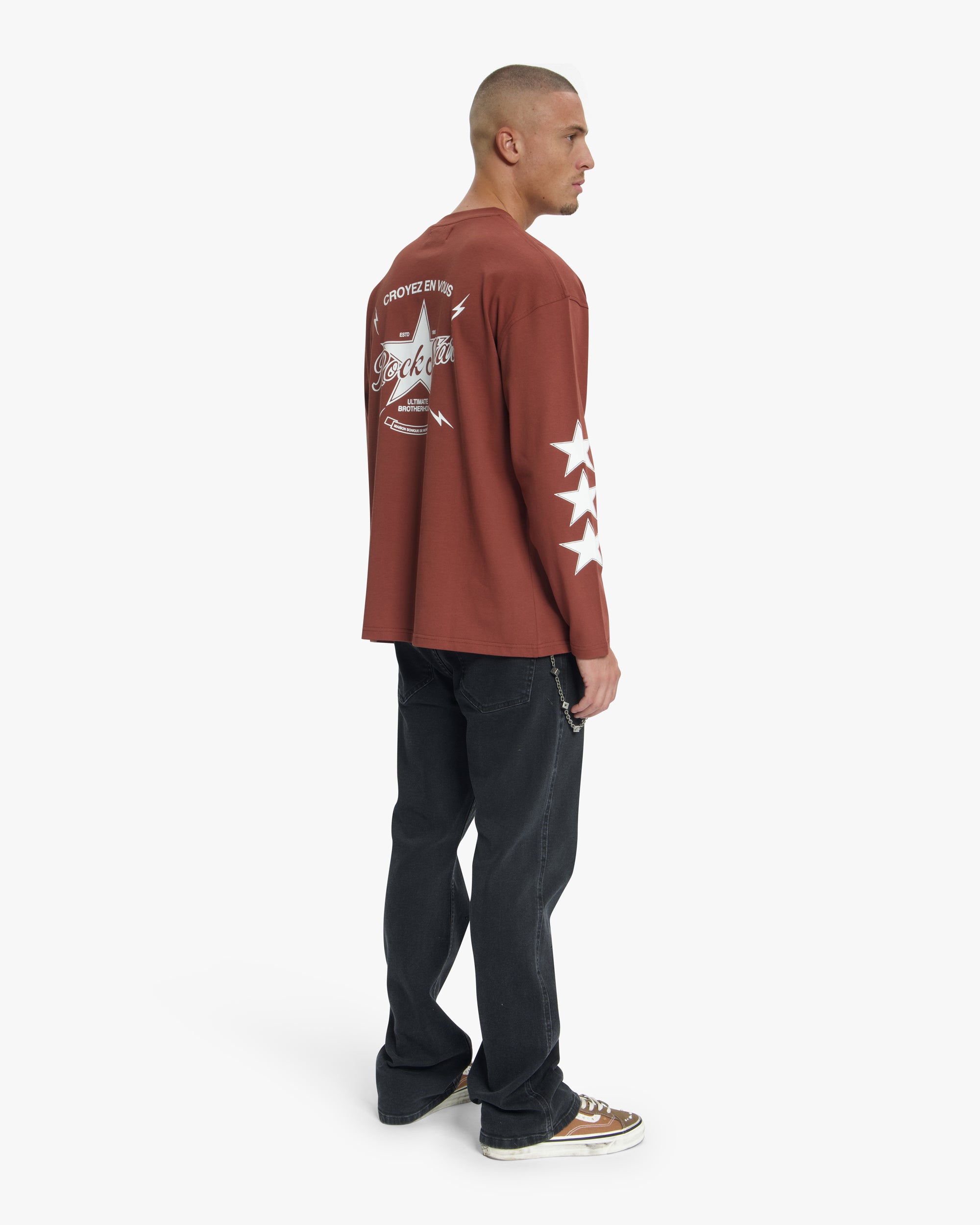 Croyez Rockstar Longsleeve T-Shirt | Melted Red