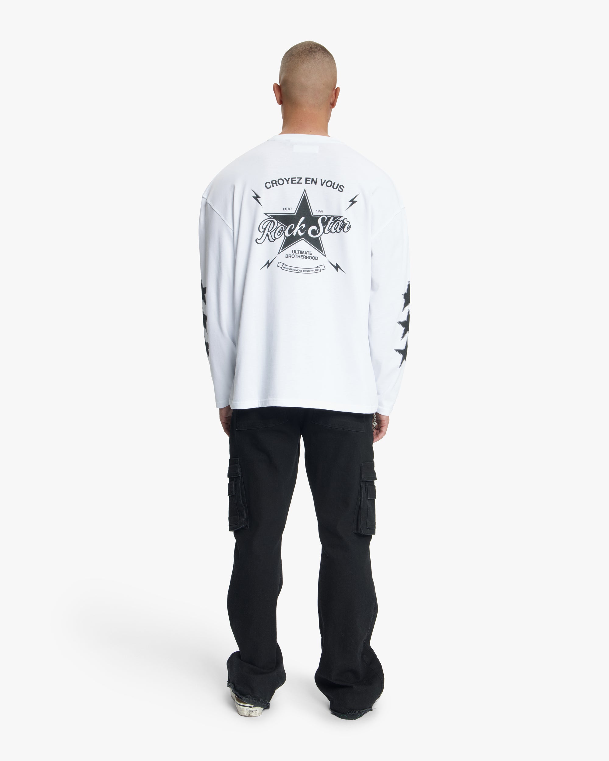 Croyez Rockstar Longsleeve T-Shirt | White