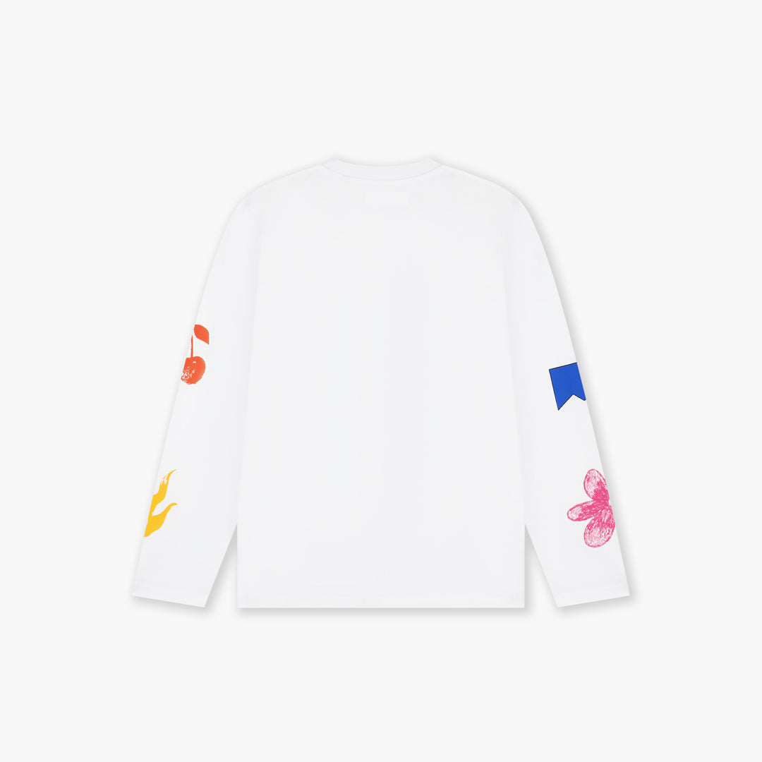 Croyez Sketched Longsleeve T-Shirt | White