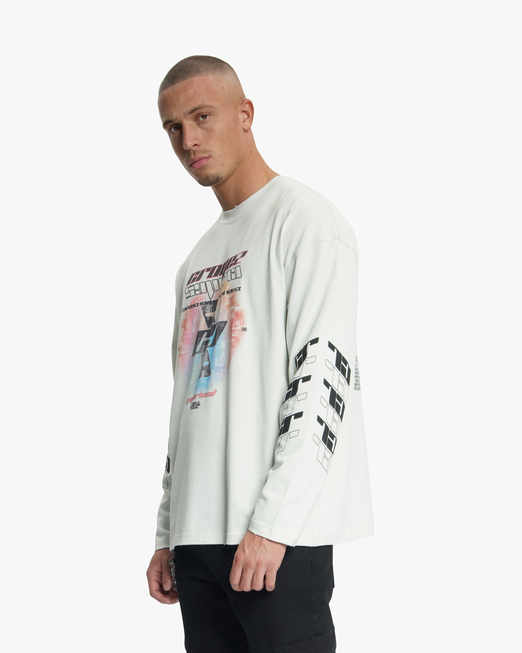 Croyez Lost Signal Longsleeve T-Shirt | Grey