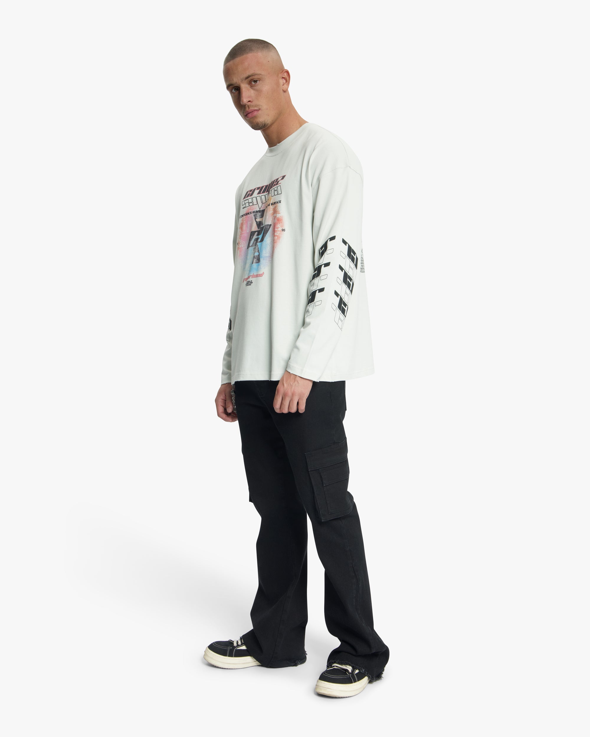 Croyez Lost Signal Longsleeve T-Shirt | Grey
