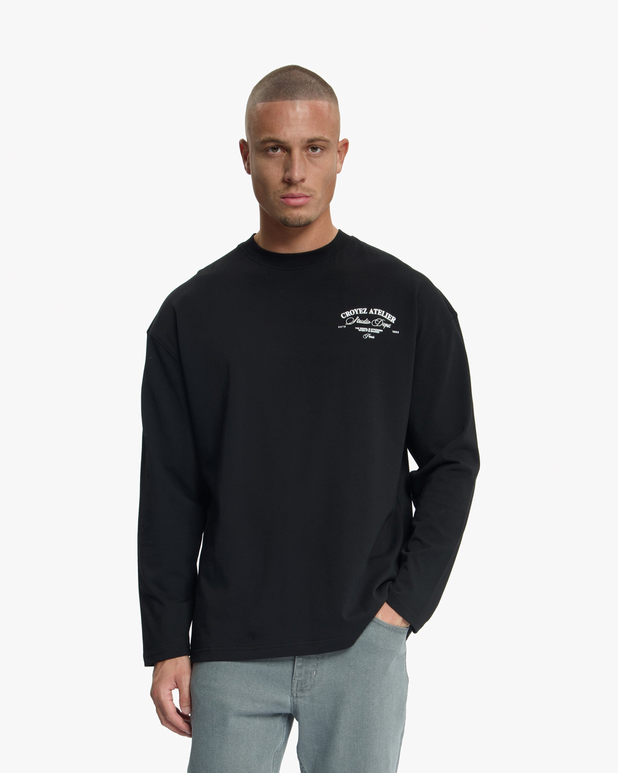 Croyez Studio Dept Longsleeve T-Shirt | Black