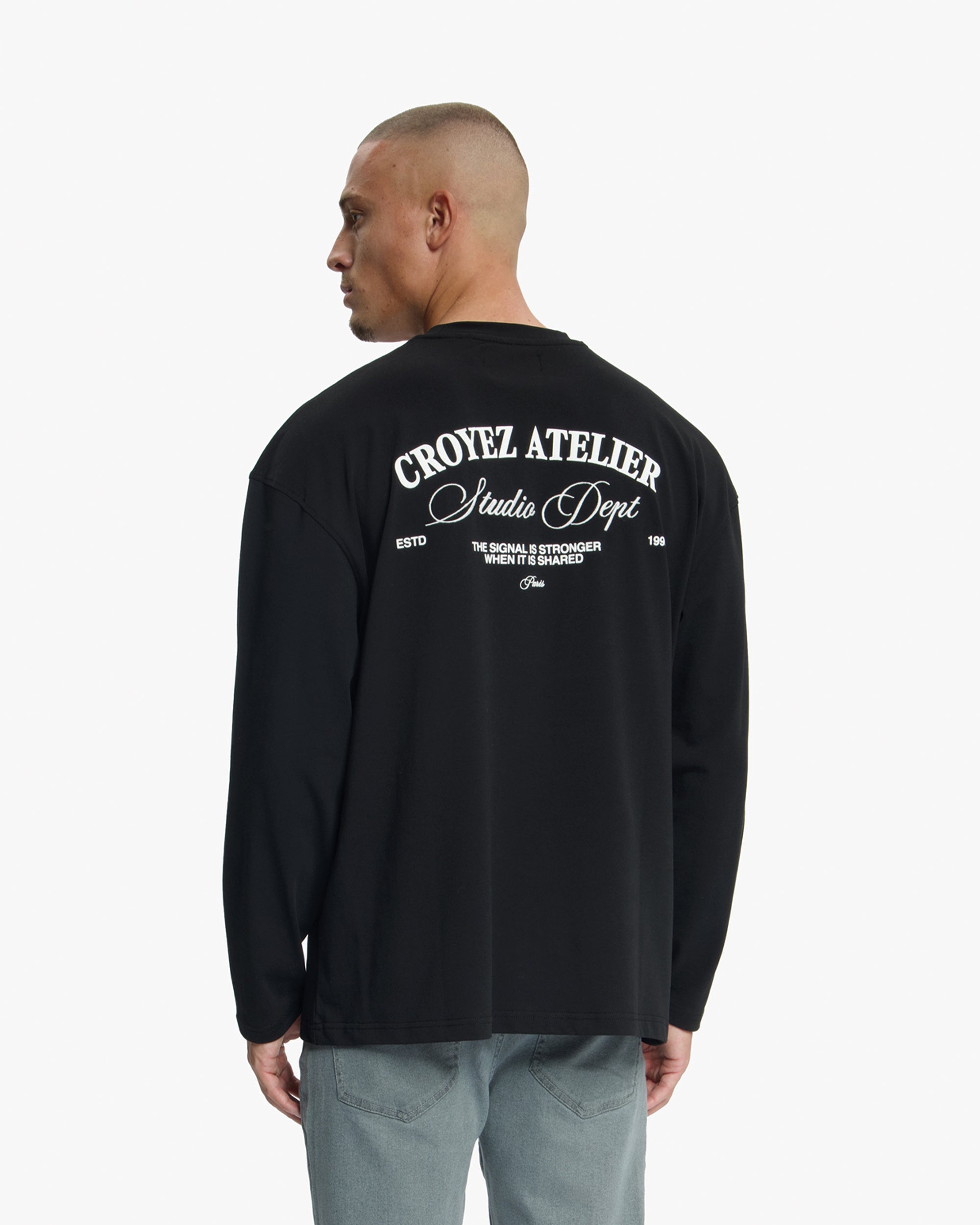 Croyez Studio Dept Longsleeve T-Shirt | Black