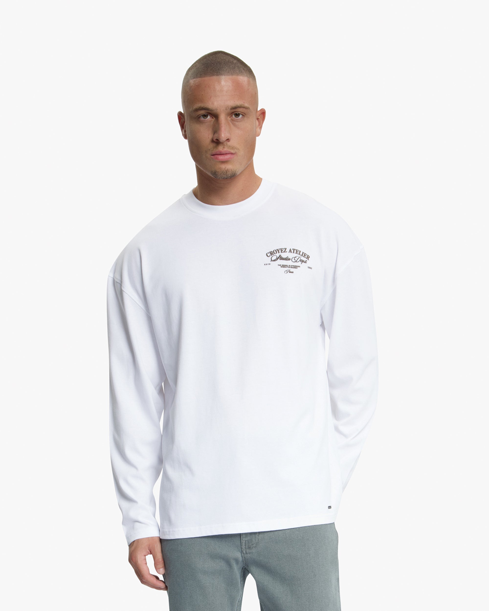 Croyez Studio Dept Longsleeve T-Shirt | White