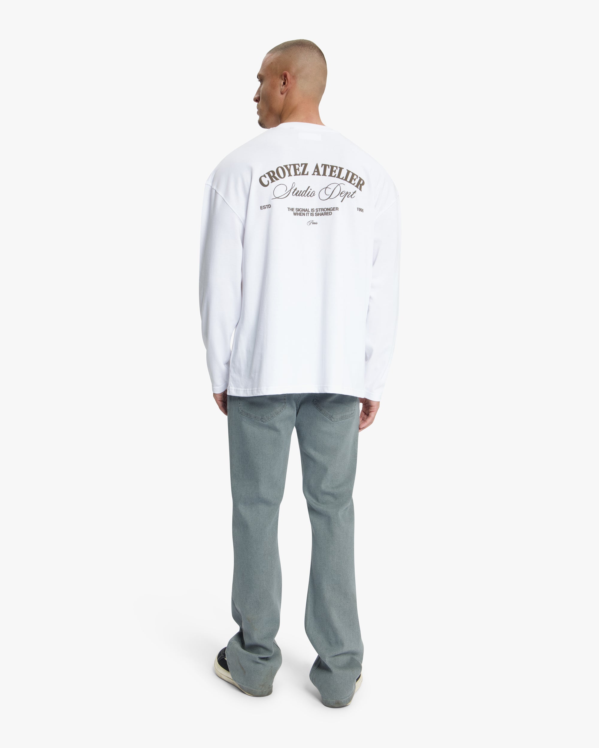 Croyez Studio Dept Longsleeve T-Shirt | White