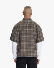 Croyez Double Sleeve Flannel T-Shirt | Brown