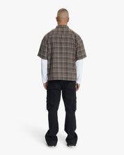 Croyez Double Sleeve Flannel T-Shirt | Brown