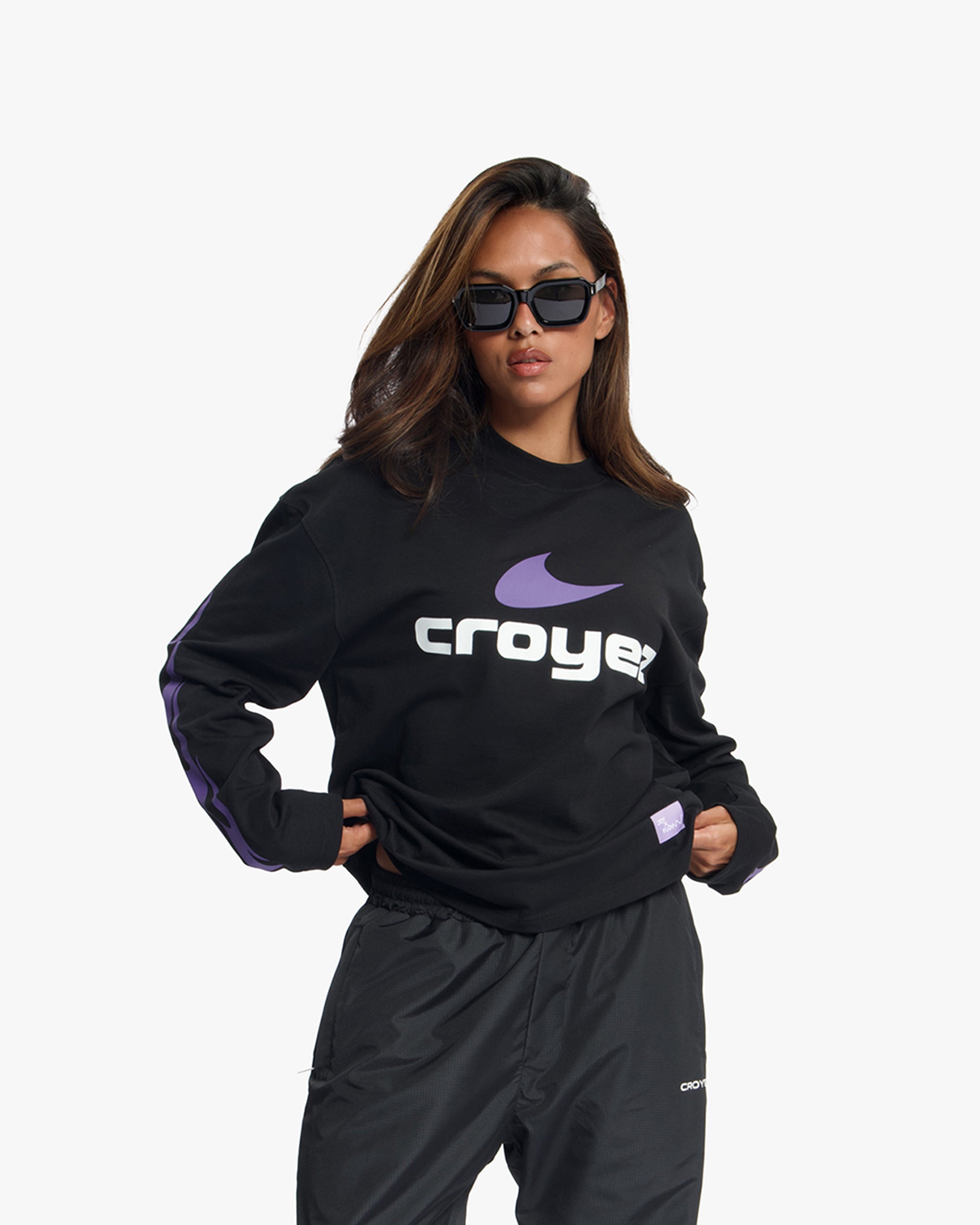 Croyez X Joy X Flow Longsleeve T-Shirt | Black/Purple