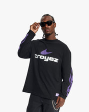 Croyez X Joy X Flow Longsleeve T-Shirt | Black/Purple