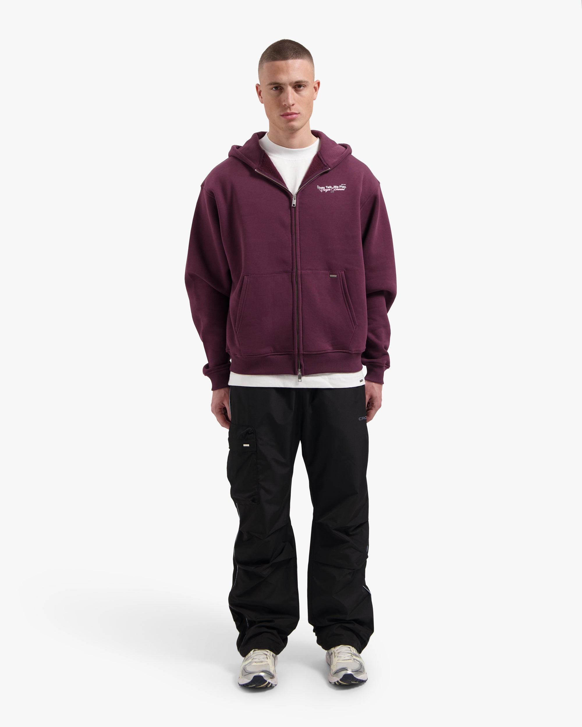 Croyez Talk And Play Zip Hoodie | Burgundy