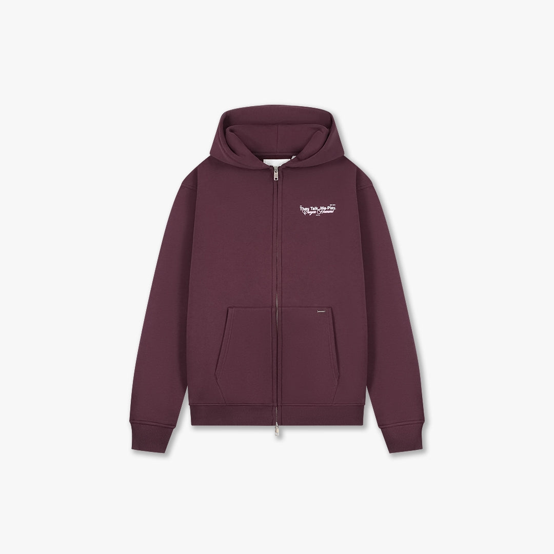 Croyez Talk And Play Zip Hoodie | Burgundy