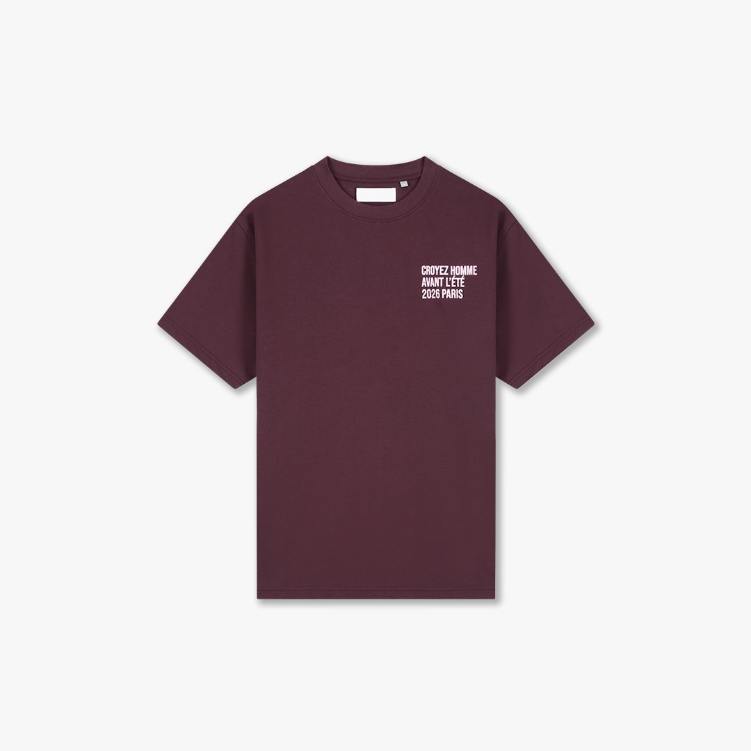  Croyez Classique T-Shirt | Burgundy