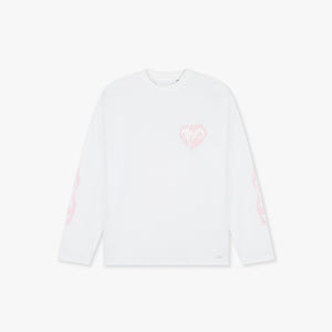 Croyez Heart On Fire Longsleeve | White/Pink