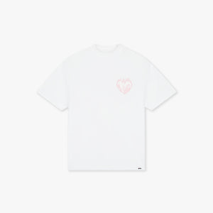 Croyez Heart On Fire T-Shirt | White/Pink