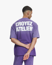 Croyez Sprayed Atelier T-Shirt | Dark Purple