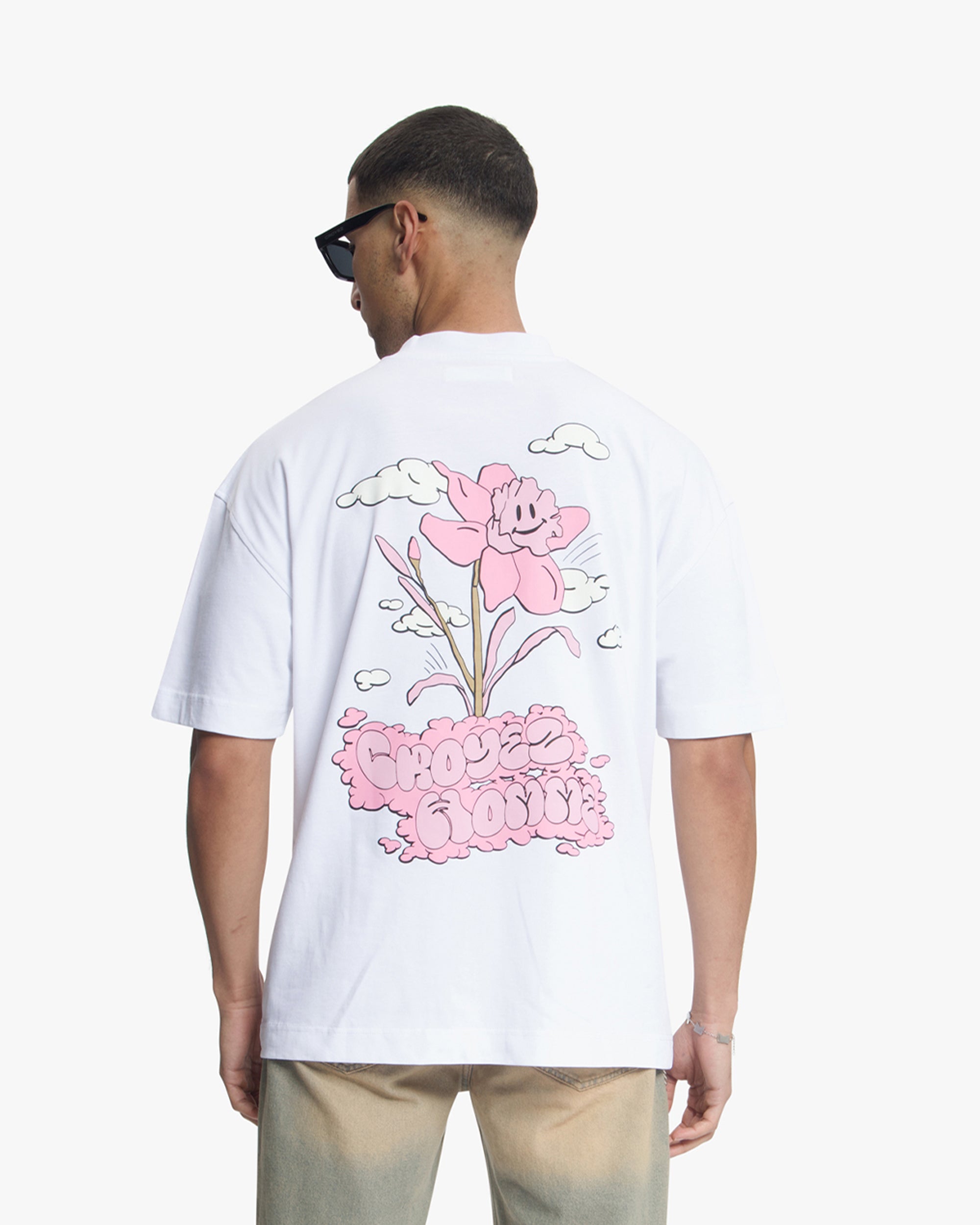 Croyez Fleur Heureuse T-Shirt | White