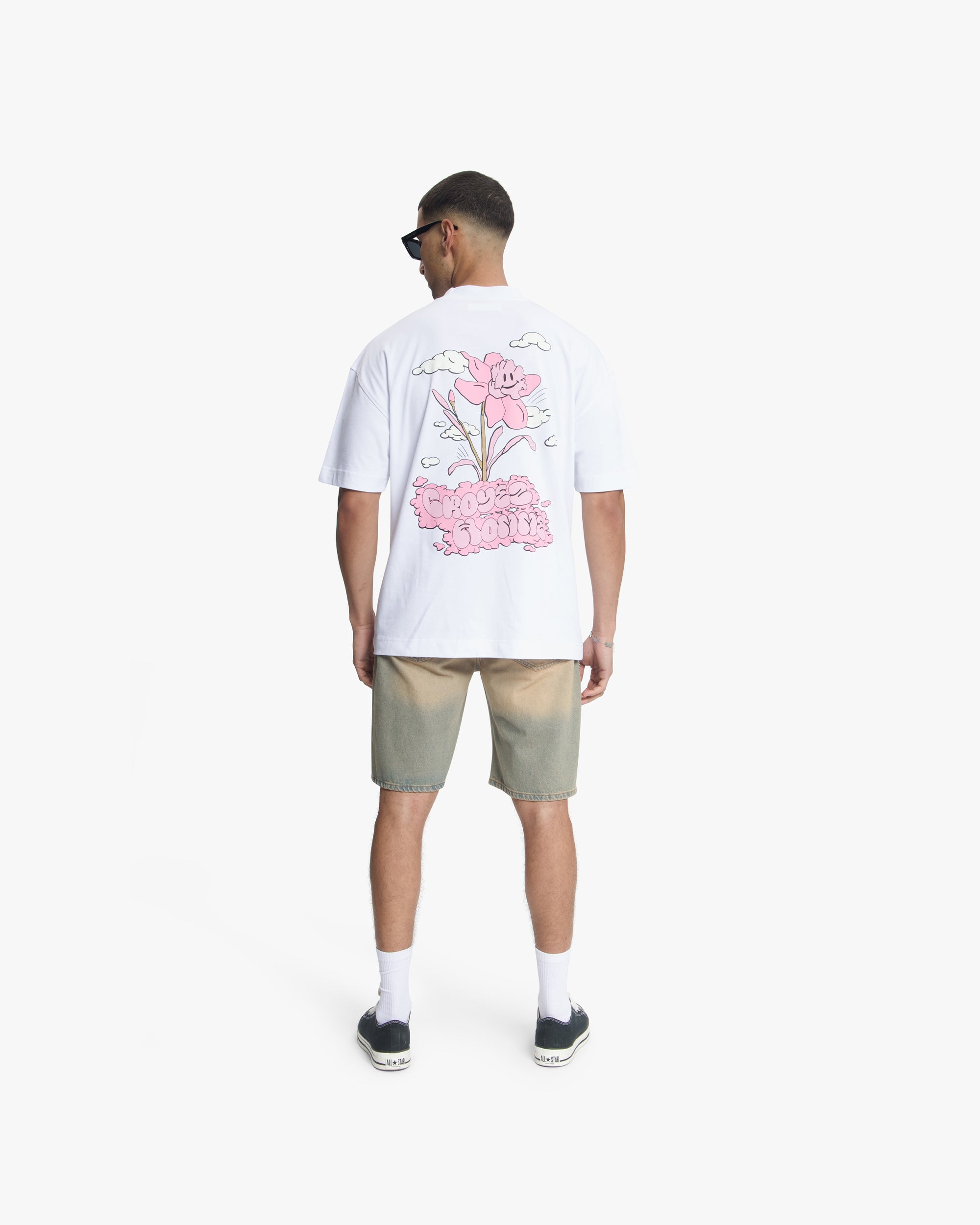 Croyez Fleur Heureuse T-Shirt | White