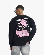 Croyez Fleur Heureuse Longsleeve | Black