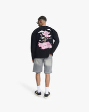 Croyez Fleur Heureuse Longsleeve | Black