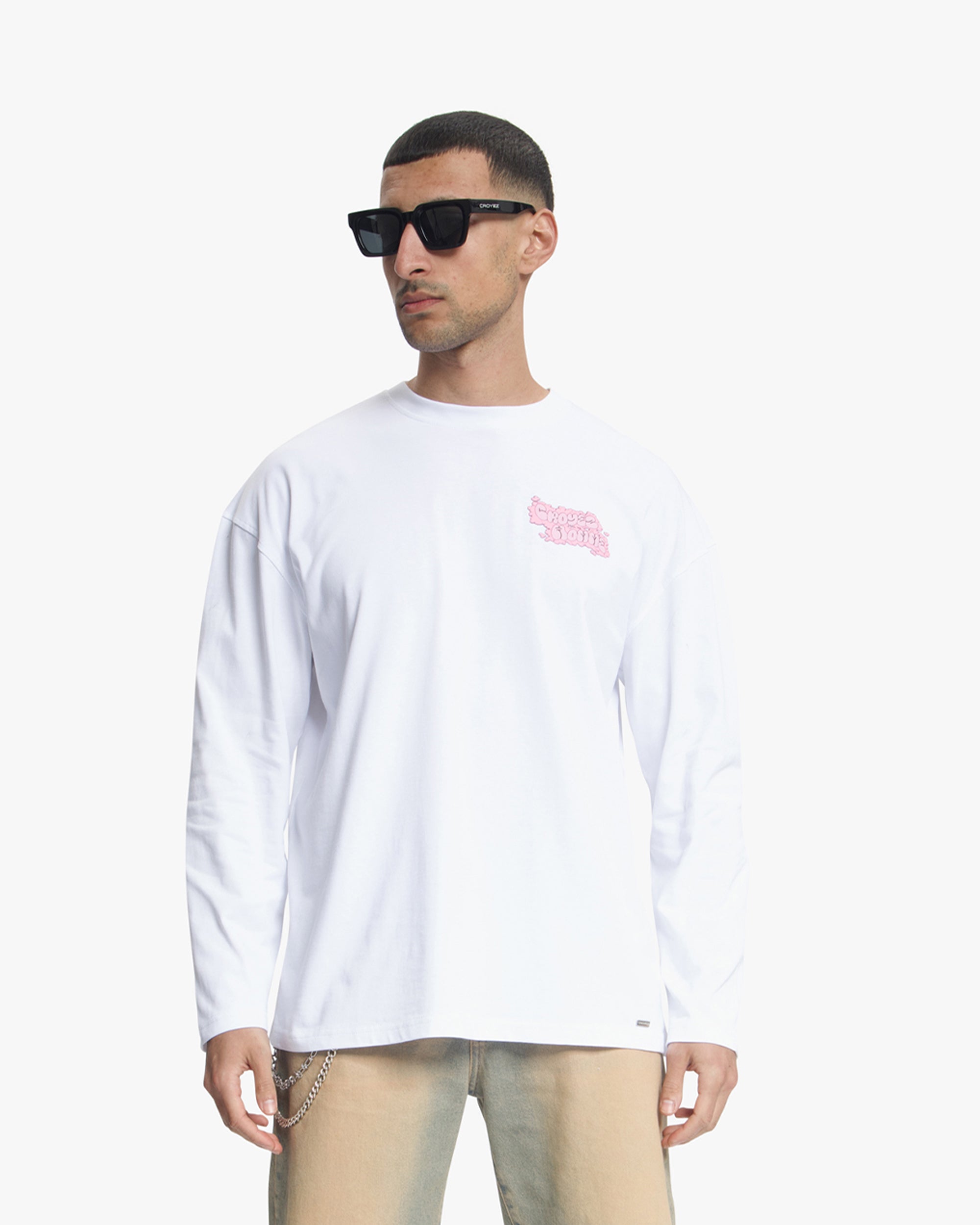 Croyez Fleur Heureuse Longsleeve | White