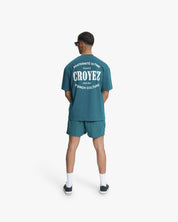 Croyez Stamp Swim Shorts | Dark Teal