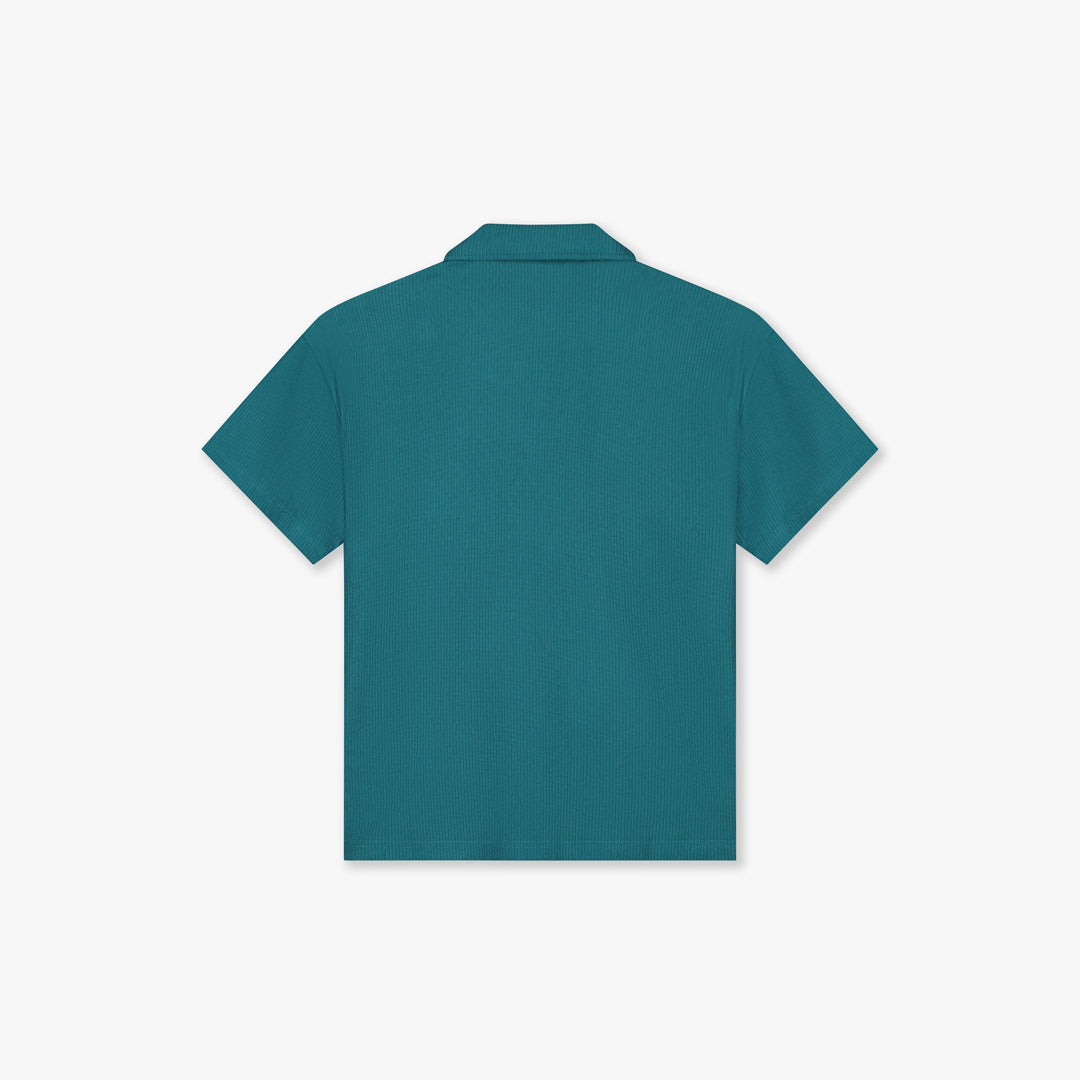 Croyez Plisse Shirt | Dark Teal