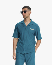 Croyez Plisse Shirt | Dark Teal