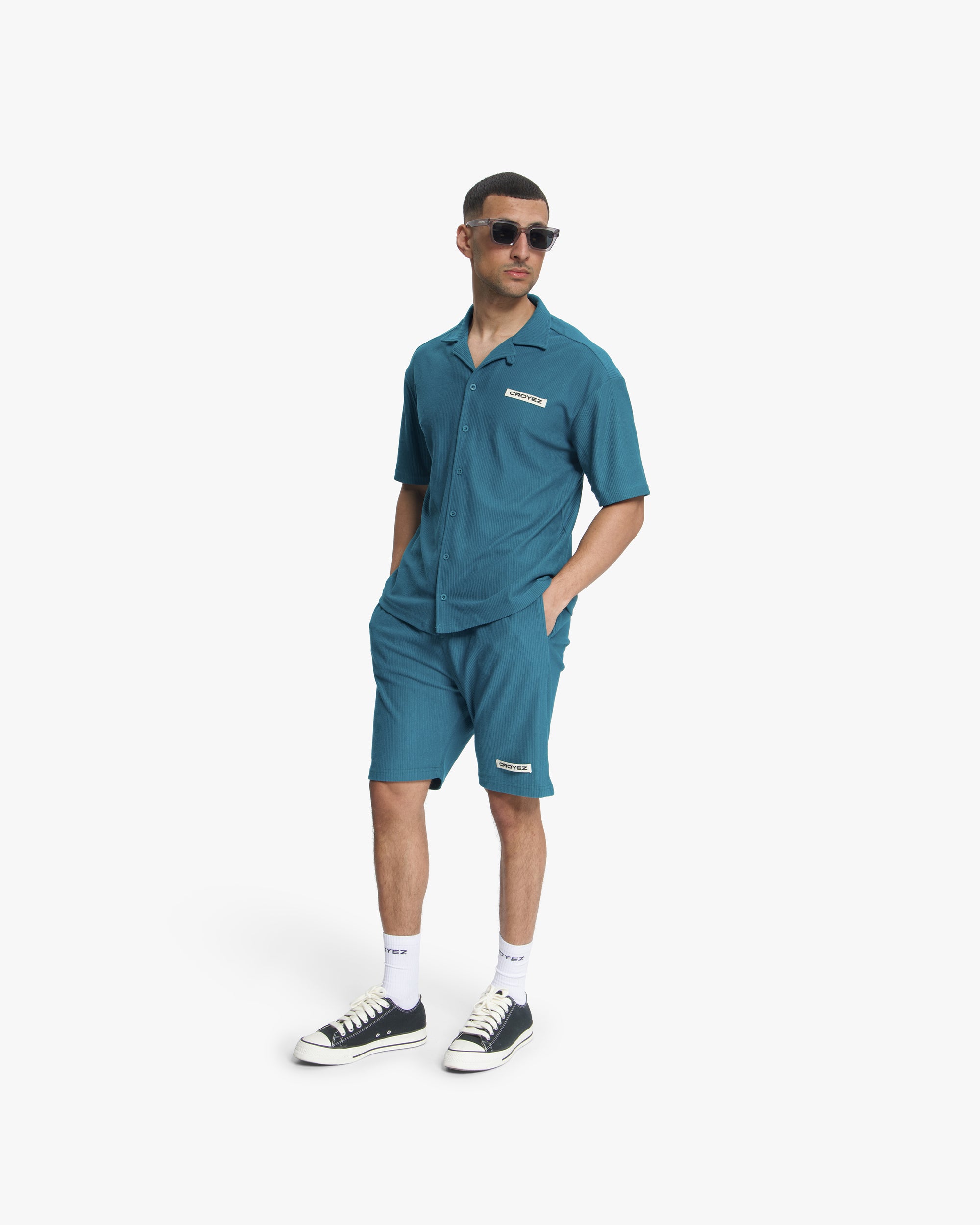 Croyez Plisse Shirt | Dark Teal