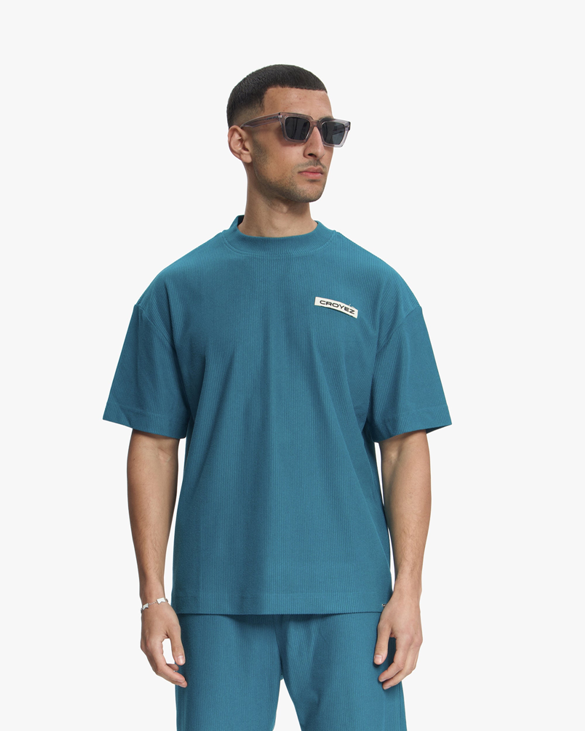Croyez Plisse T-Shirt | Dark Teal
