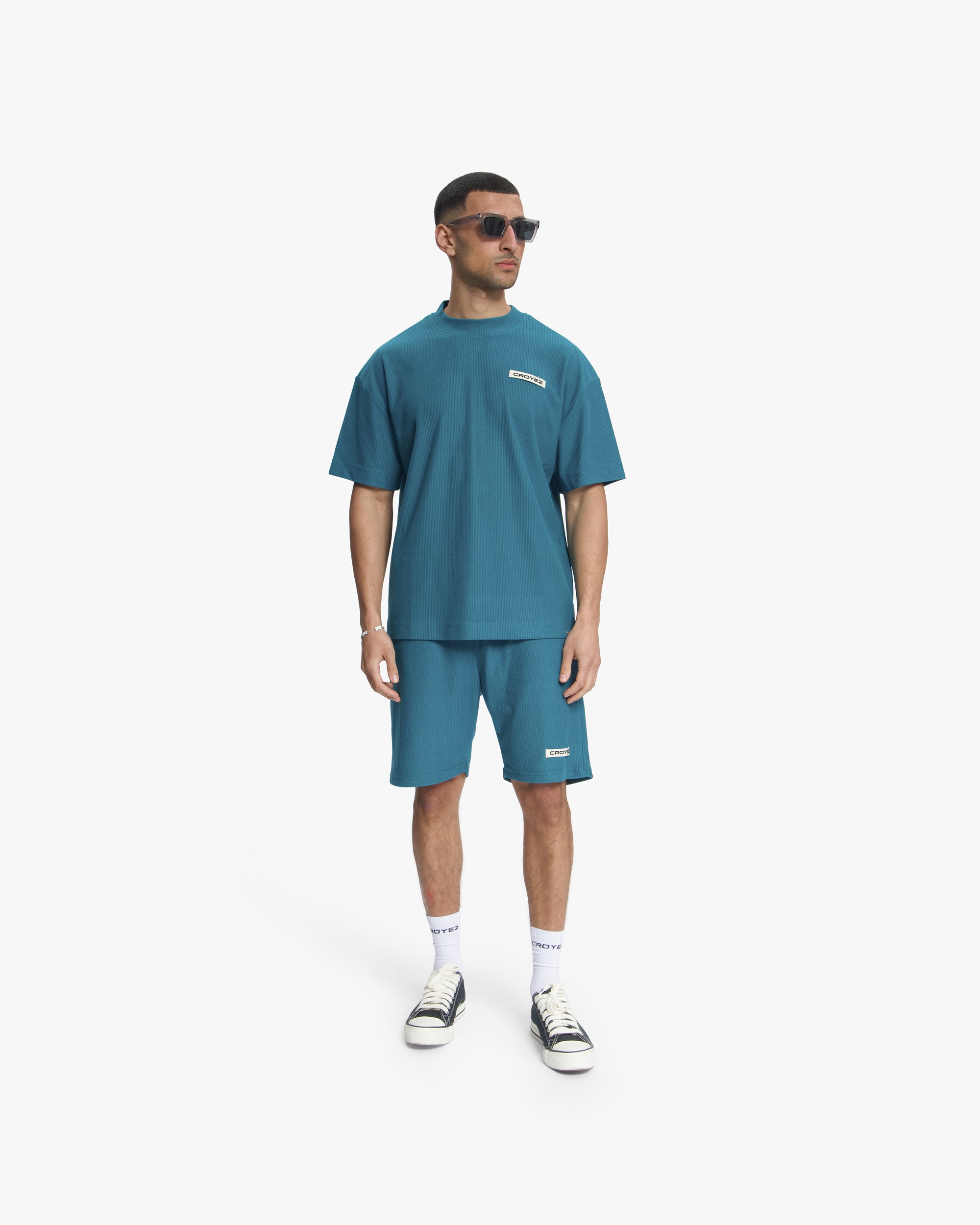 Croyez Plisse T-Shirt | Dark Teal