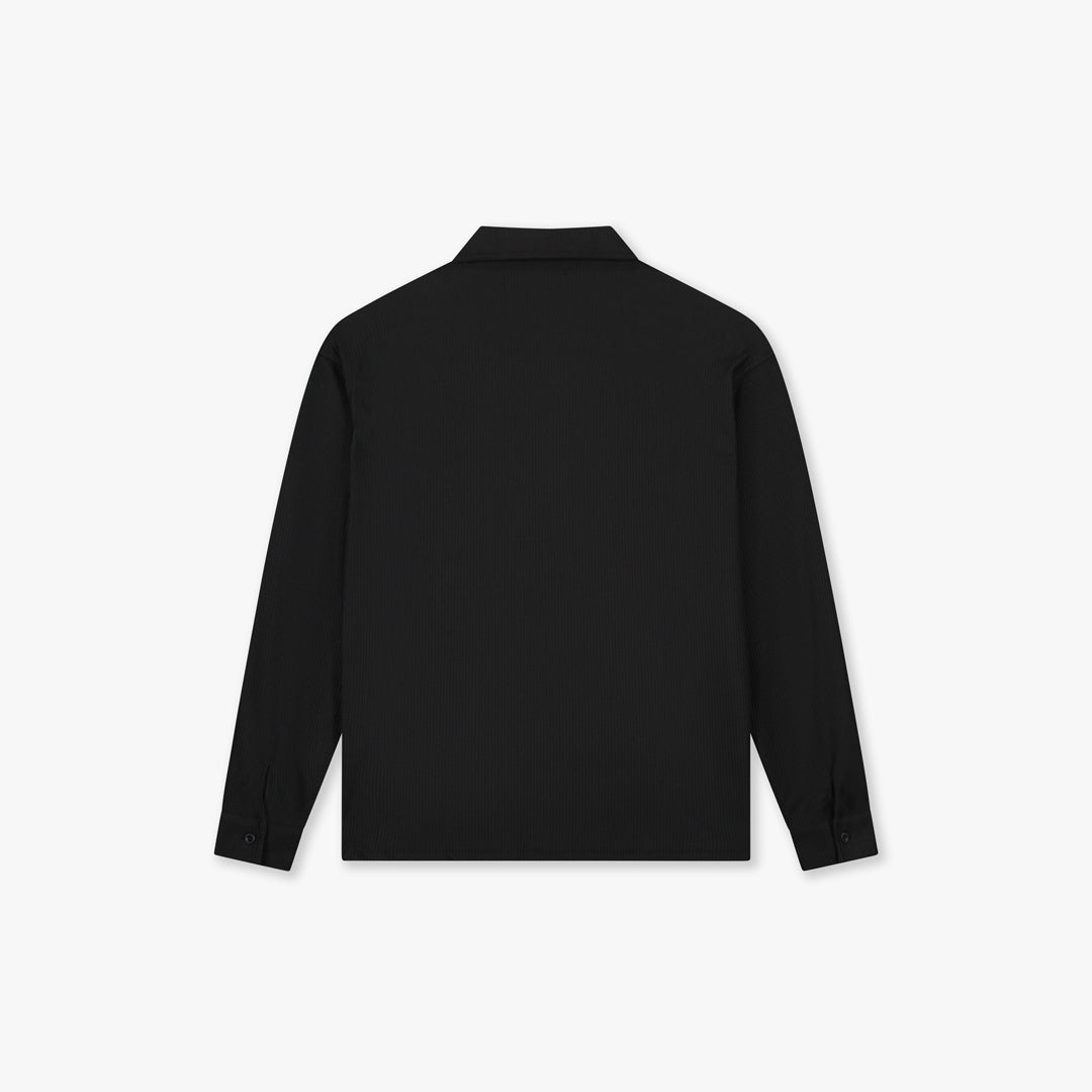 Croyez Plisse Longsleeve Shirt | Black