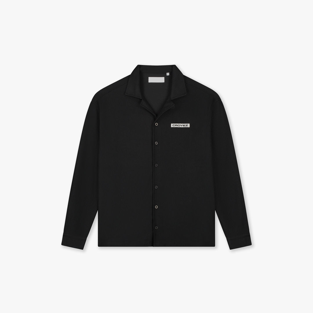Croyez Plisse Longsleeve Shirt | Black