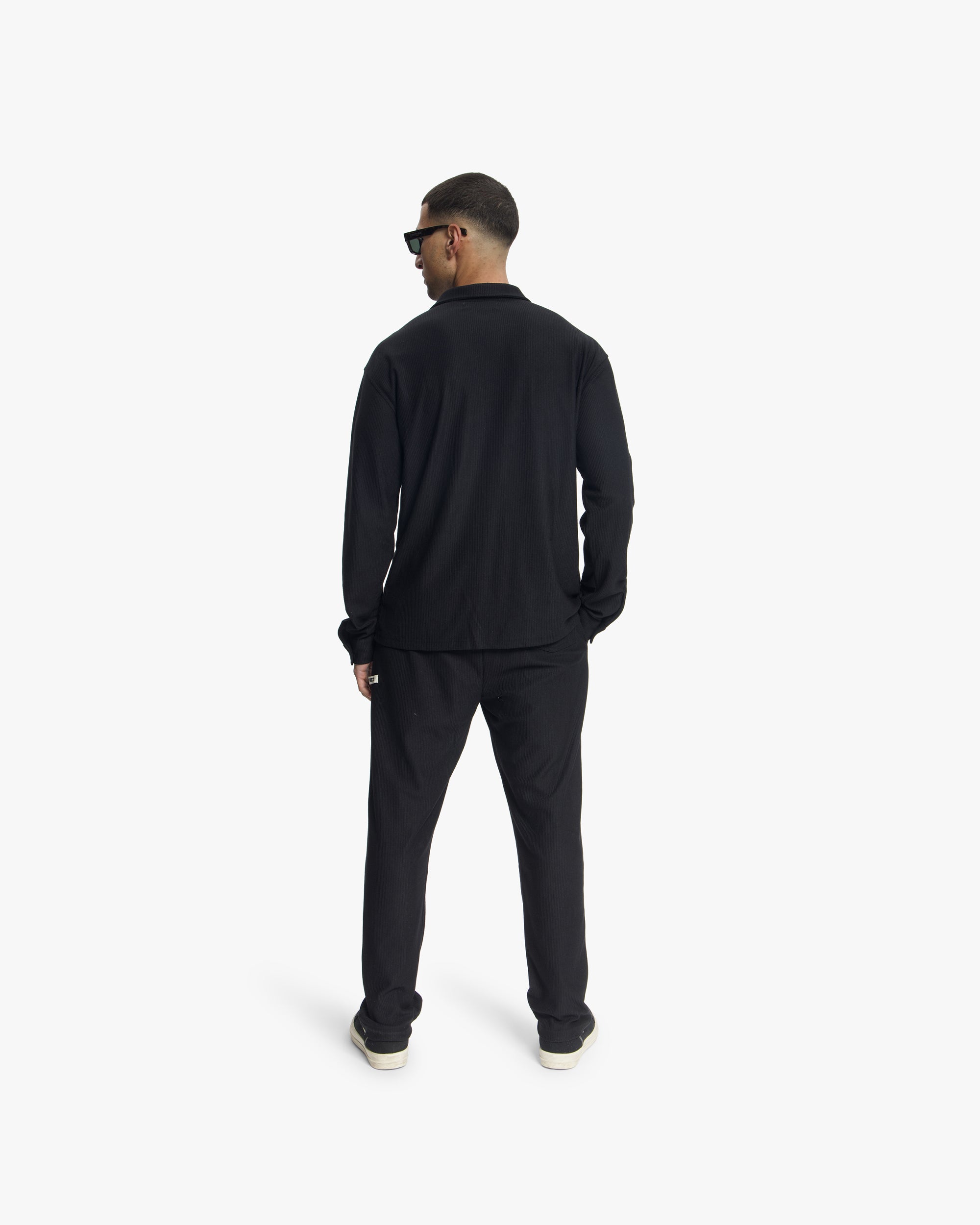 Croyez Plisse Longsleeve Shirt | Black