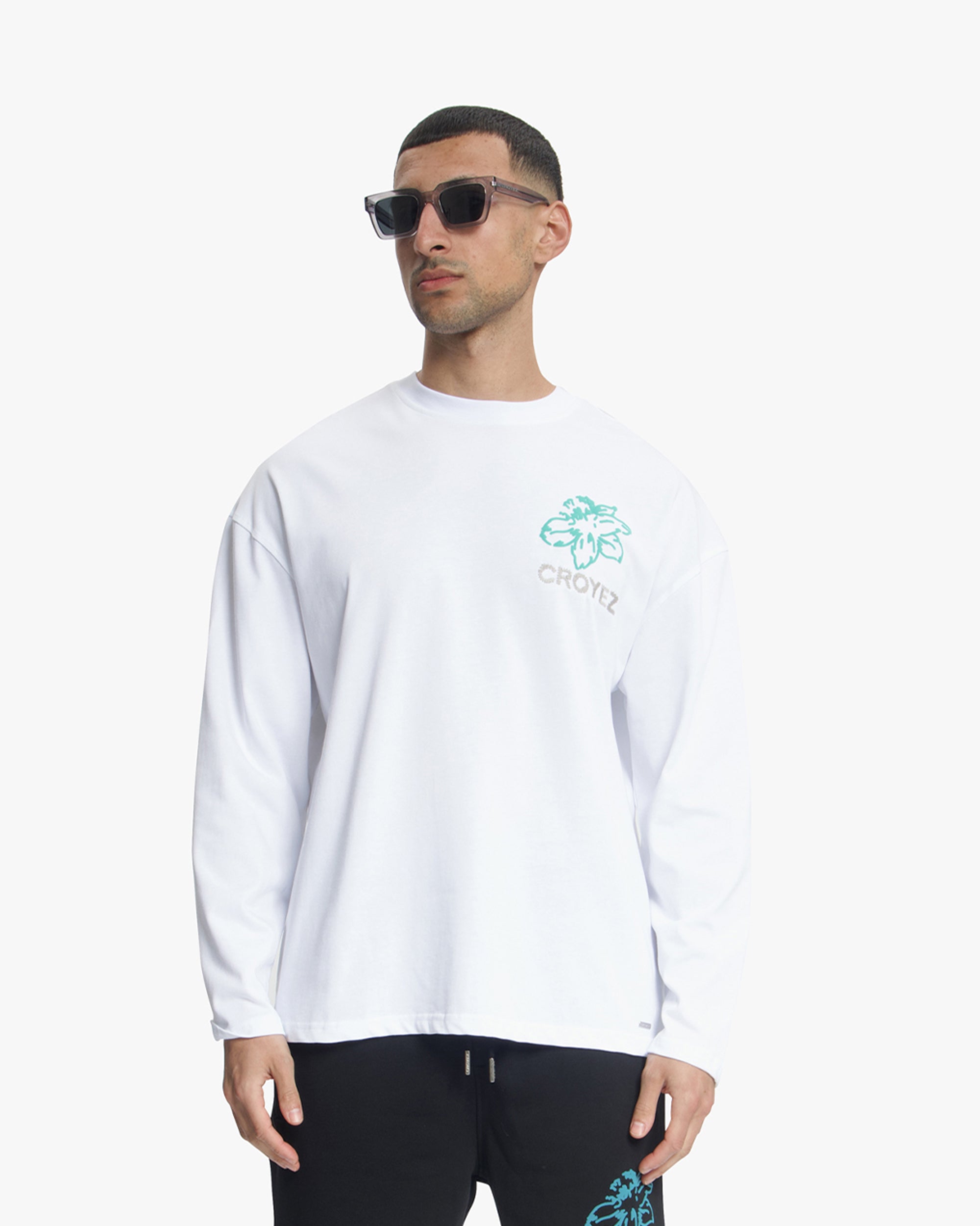Croyez Gardener Longsleeve | White/Tiffany Blue