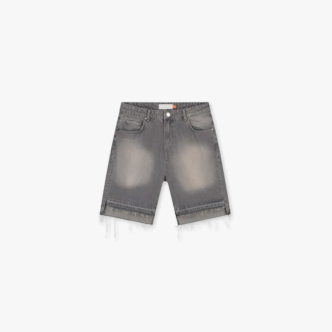 Croyez CD2 Stepped Hem Shorts | Light Grey