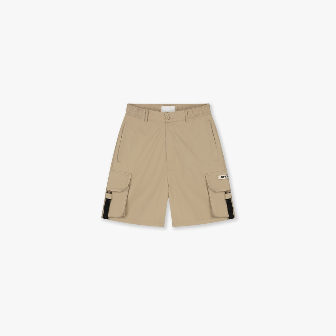  Croyez Etiquette Nylon Shorts | Beige