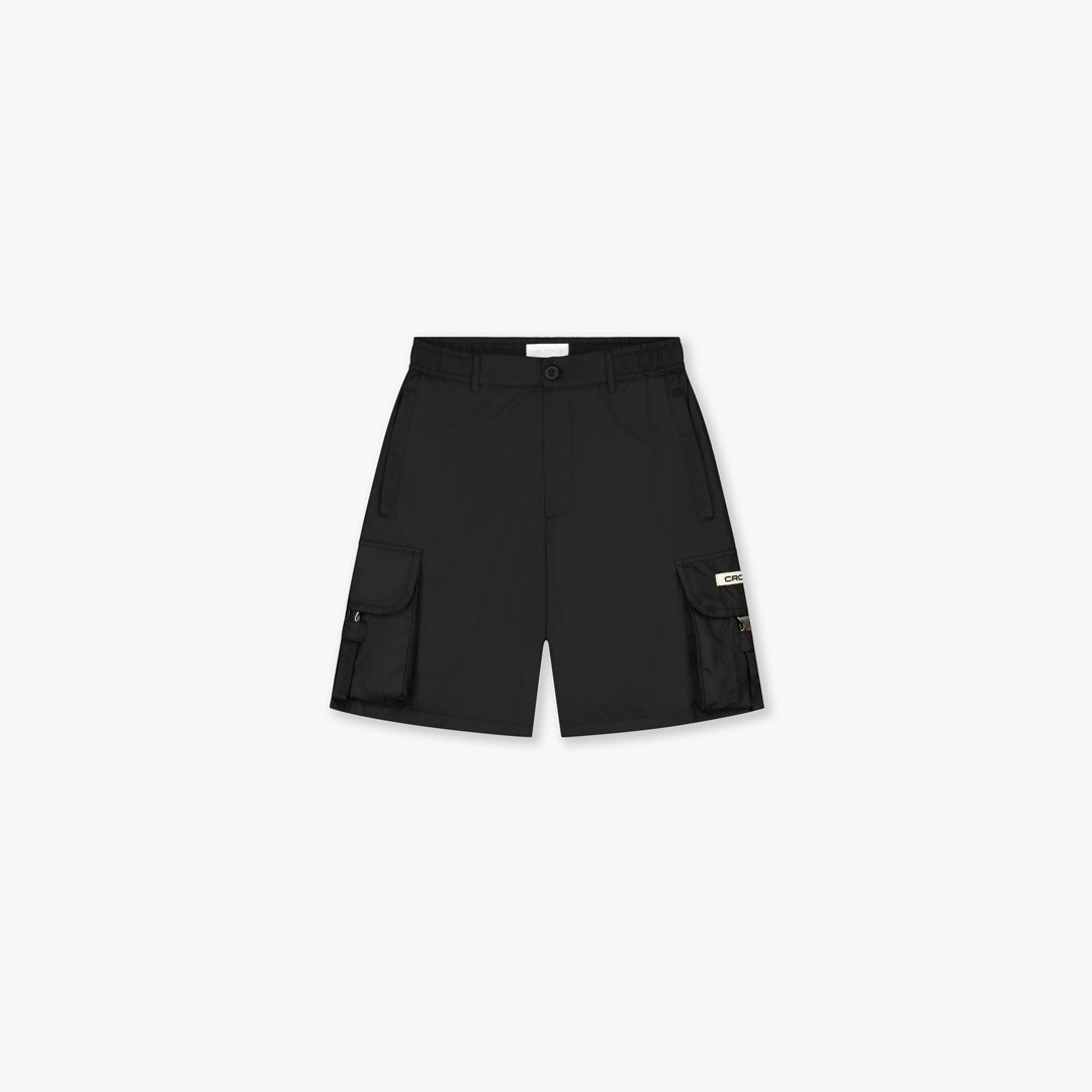  Croyez Etiquette Nylon Shorts | Black