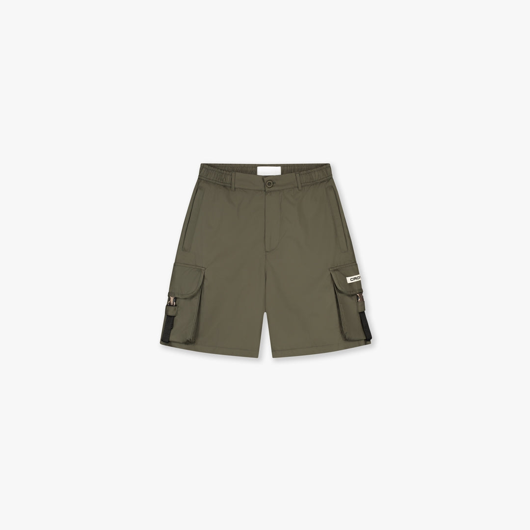  Croyez Etiquette Nylon Shorts | Dusty Olive