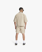 Croyez Etiquette Nylon Shorts | Beige