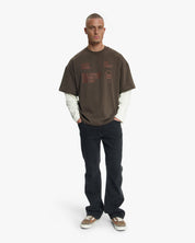 Croyez Showroom Double Sleeve T-Shirt | Brown