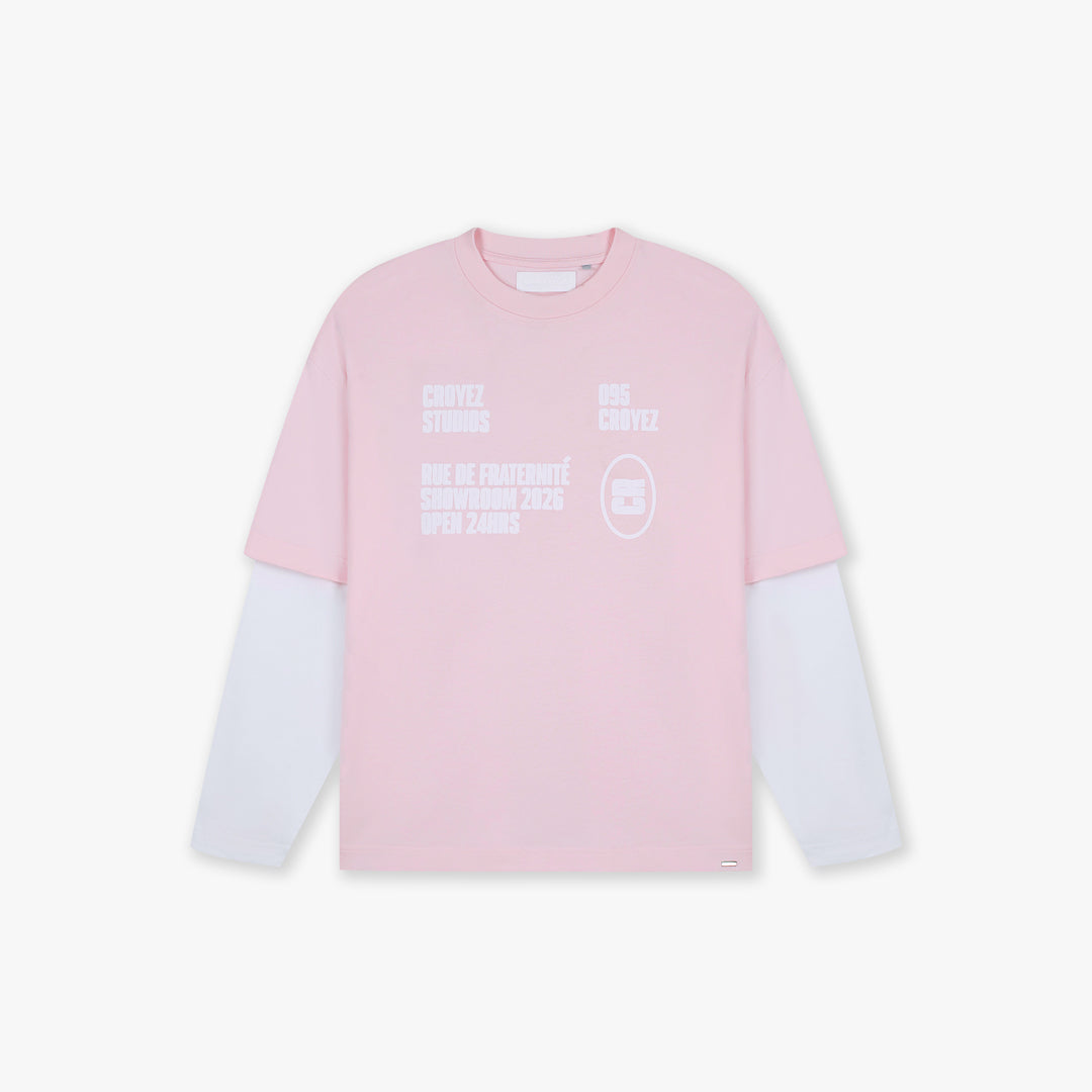 CRB50026011_Pink_Croyez_Showroom_Double_Sleeve_T-Shirt_Front.jpg