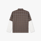 Croyez Double Sleeve Flannel T-Shirt | Brown