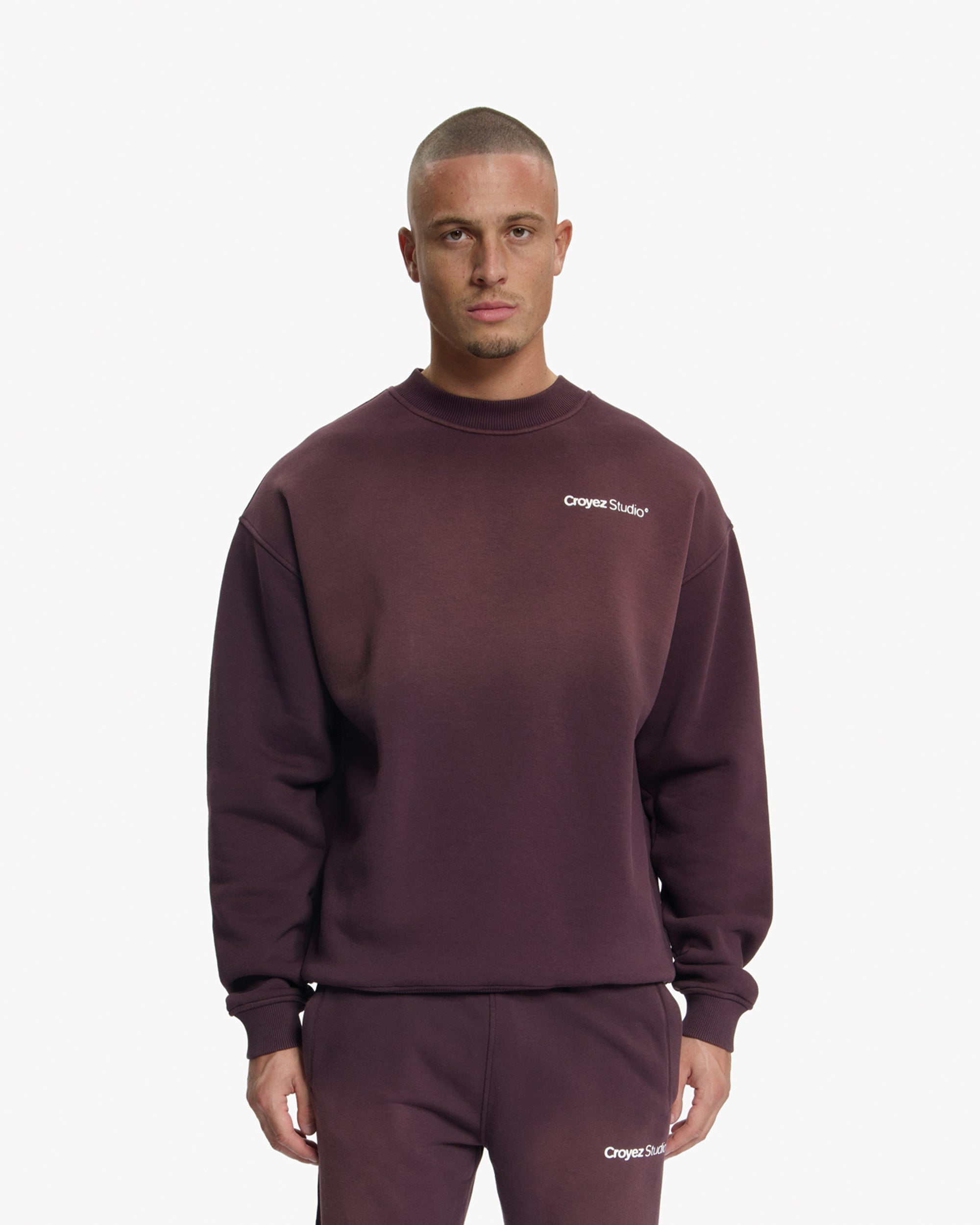 Croyez Studio Faded Sweater | Raisin Red