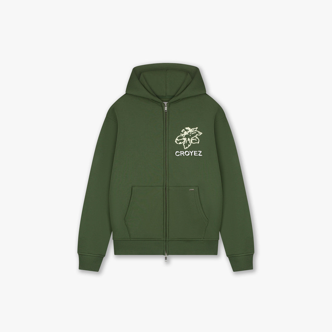 Croyez Gardener Zip Hoodie | Forest Green