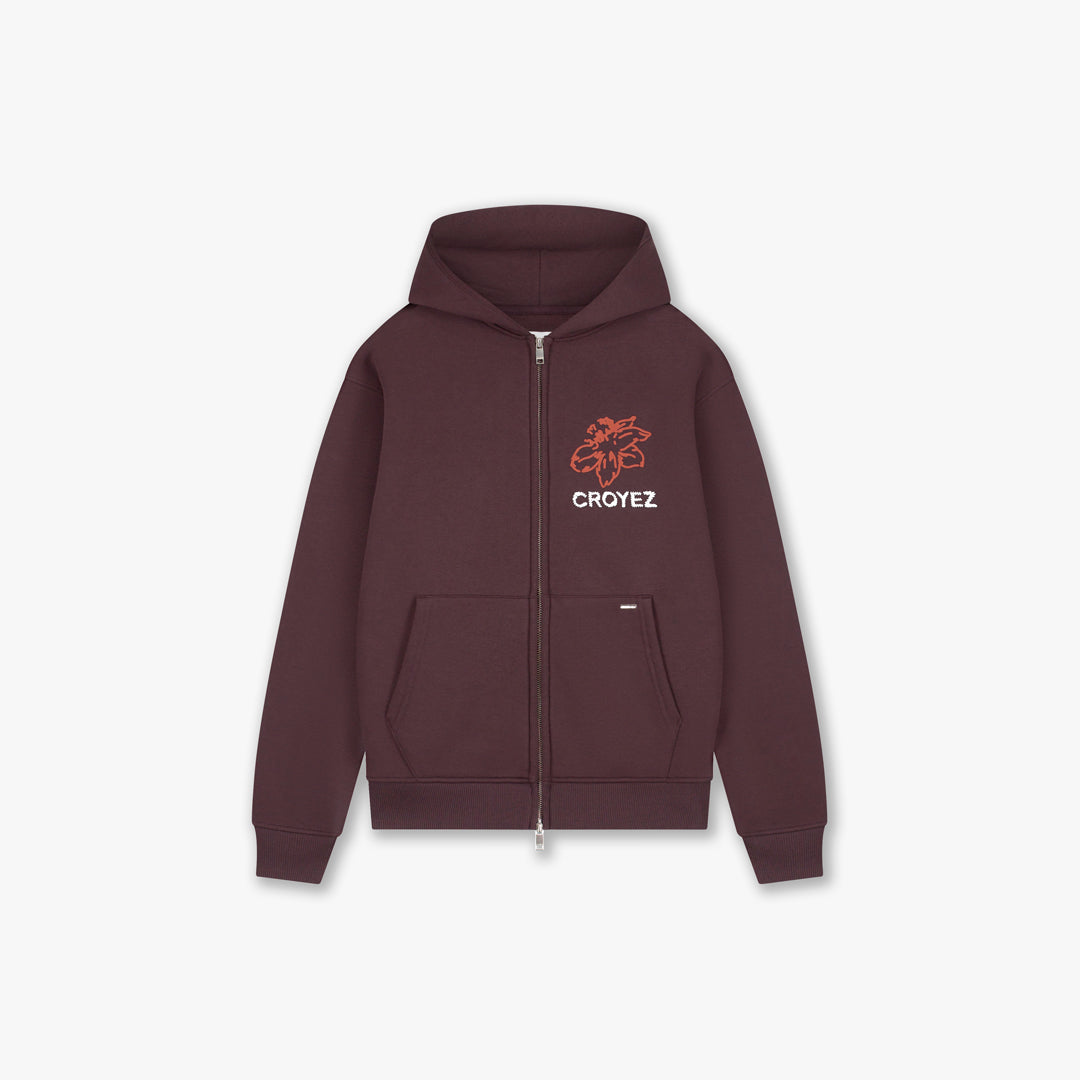 Croyez Gardener Zip Hoodie | Raisin Red