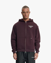 Croyez Studio Damaged Zip Hoodie | Raisin Red