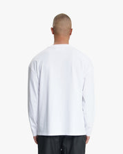 Croyez Studio Damaged Longsleeve T-Shirt | White/Cherry