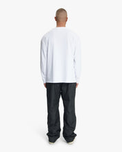 Croyez Studio Damaged Longsleeve T-Shirt | White/Cherry