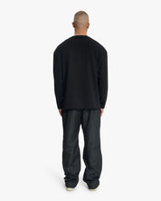 Croyez Studio Damaged Longsleeve T-Shirt | Black