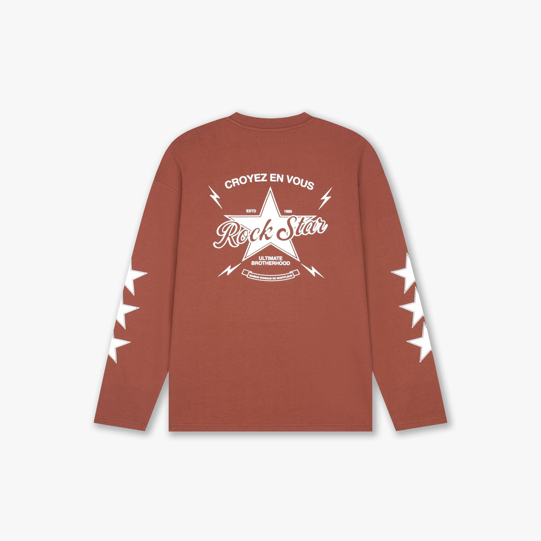 Croyez Rockstar Longsleeve T-Shirt | Melted Red